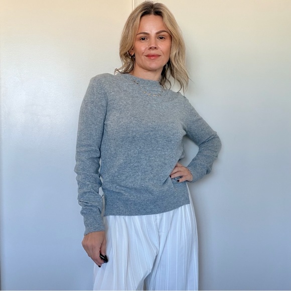 Almina Concept Crew Neck Sweater in Gray - Picture 6 of 10